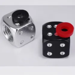 Aluminiumsdækventiler - terningformet - 4 stk