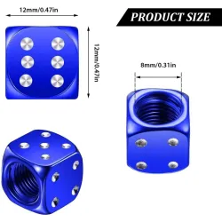 Partes de ruedaVálvulas de neumático de aluminio - en forma de dado - 4 piezas
