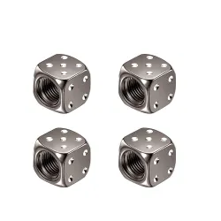 Aluminiumsdækventiler - terningformet - 4 stk