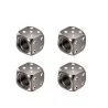 Aluminiumsdækventiler - terningformet - 4 stk