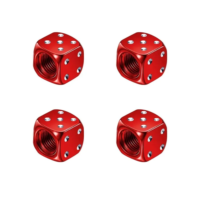 Aluminiumsdækventiler - terningformet - 4 stk