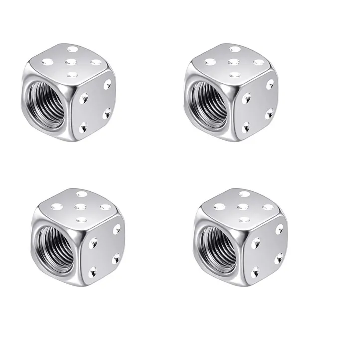 Aluminiumsdækventiler - terningformet - 4 stk