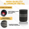 Valves de pneu en aluminium - design rayures - 4 pièces