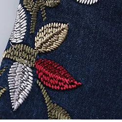 ChaquetasChaqueta vaquera corta - bordado de flores vintage