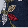 ChaquetasChaqueta vaquera corta - bordado de flores vintage
