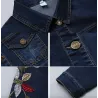 ChaquetasChaqueta vaquera corta - bordado de flores vintage