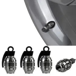 Universaldekkventilhetter - aluminium - håndgranatformet - 4 stk