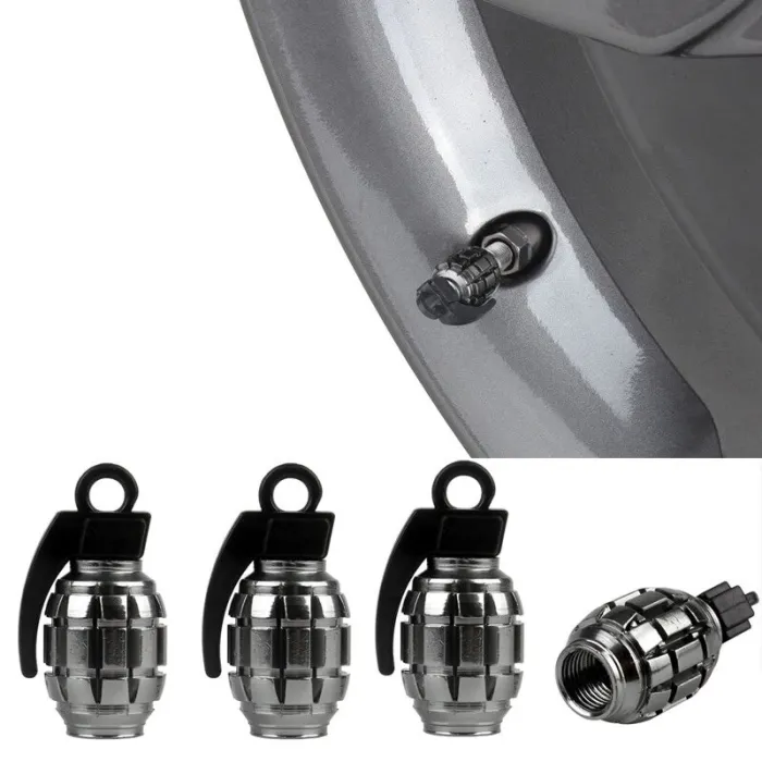 Universaldekkventilhetter - aluminium - håndgranatformet - 4 stk
