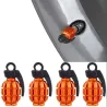 Universaldekkventilhetter - aluminium - håndgranatformet - 4 stk