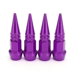 Universal-Reifenventile - Aluminiumkappen - langer Spike - 4 Stück
