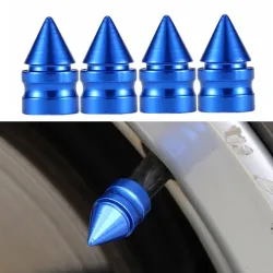 Universaldekkventiler - aluminiumskapsler - kort pigg - 4 stk