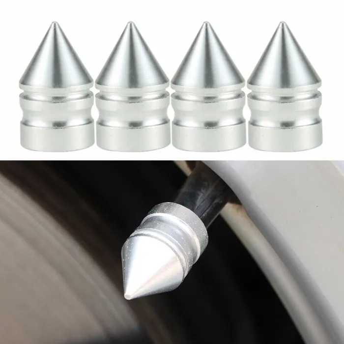 Partes de ruedaVálvulas de neumáticos universales - tapones de aluminio - espiga corta - 4 piezas