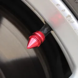 Universal-Reifenventile - Aluminiumkappen - kurzer Spike - 4 Stück