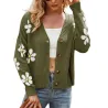 Hoodies & JerséisCárdigan clásico - jersey de manga larga - con botones - estampado de flores