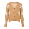 Hoodies & JerséisCárdigan clásico - jersey de manga larga - con botones - estampado de flores