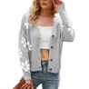 Hoodies & JerséisCárdigan clásico - jersey de manga larga - con botones - estampado de flores