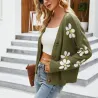 Hoodies & JerséisCárdigan clásico - jersey de manga larga - con botones - estampado de flores