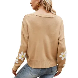 Hoodies & JerséisCárdigan clásico - jersey de manga larga - con botones - estampado de flores