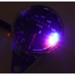 Universal motorcykel dobbelt Kilometertæller - speedometer - LED måler KM/H