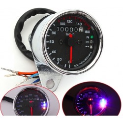 Universal-Motorrad-Doppel-Kilometerzähler - Tachometer - LED-Anzeige KM/H