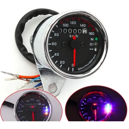 Universal motorcycle dual Odometer - speedometer - LED gauge KM/HInstruments