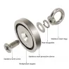 36mm - 50kg - neodymgenvindingsmagnet - metaldetektor - klokrog