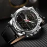 NAVIFORCE - moderigtigt sportsur - quartz - analog - læderrem - vandtæt
