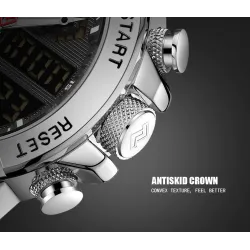 NAVIFORCE - montre de sport tendance - quartz - analogique - bracelet cuir - étanche