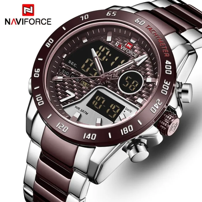 NAVIFORCE - luksus quartz ur - rustfrit stål - vandtæt