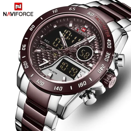 NAVIFORCE - luksus quartz ur - rustfrit stål - vandtæt
