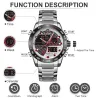 NAVIFORCE - montre à quartz de luxe - acier inoxydable - étanche