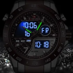 NAVIFORCE - luksus quartz ur - rustfrit stål - vandtæt