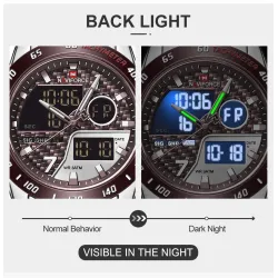 NAVIFORCE - luksus quartz ur - rustfrit stål - vandtæt