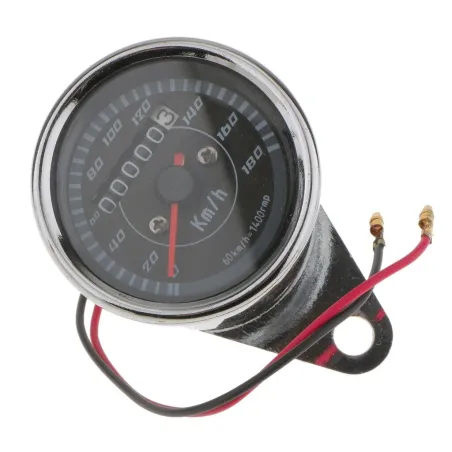 Universal motorcykel dobbelt kilometertæller - speedometer - måler - krom