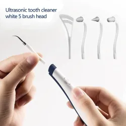 Universal elektrisk tandrenser - ultralyd dental scaler - pletfjerner - blegning - 5 i 1 sæt