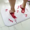 Tappetino da bagno morbido - antiscivolo - impronta insanguinata