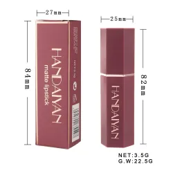 Batom fosco - à prova d'água - de longa duração - nude - mel pêssego - umber - ameixa - rosa