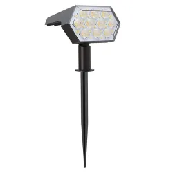 Solcelledrevne lys - landskabsspots - 3 lystilstande - 92 LED - IP67 vandtæt