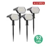 Solcelledrevne lys - landskapsspotter - 3 lysmoduser - 92 LED - IP67 vanntett