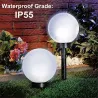 Garten Solarleuchte – Erdstab – runde Kugel – LED – wasserdicht – 4 Stück