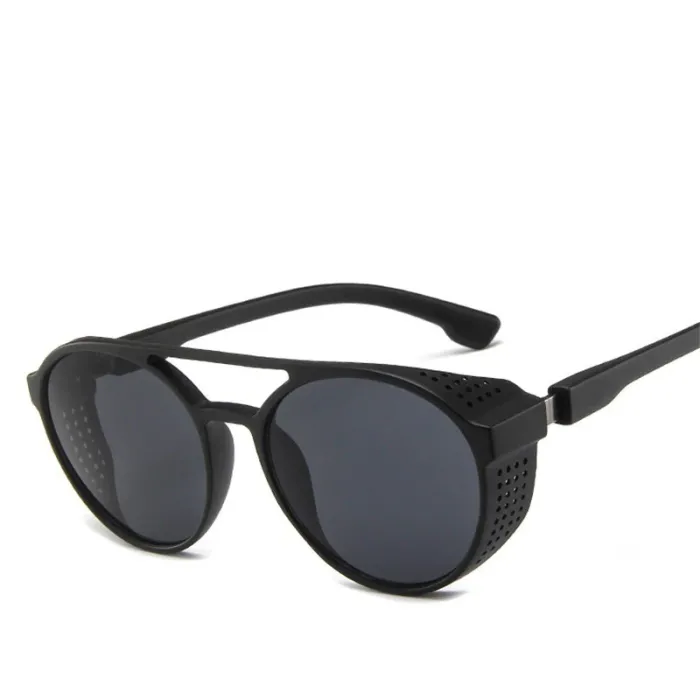 Stilige runde solbriller - UV 400 - unisex - punk stil