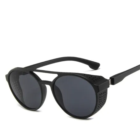 Stilige runde solbriller - UV 400 - unisex - punk stil