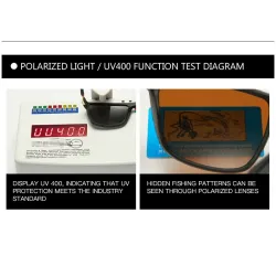 Klassiske firkantede solbriller - polarisert - fleksibel gummi - unisex