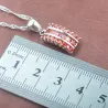 Ensemble de bijoux élégant - avec zircone rouge - collier - boucles d'oreilles - bague