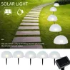 Hage solcellelys - halvklodeformet - 5 LED - vanntett - bakkemontert