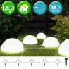 Hage solcellelys - halvklodeformet - 5 LED - vanntett - bakkemontert