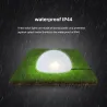 Hage solcellelys - halvklodeformet - 5 LED - vanntett - bakkemontert