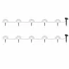 Hage solcellelys - halvklodeformet - 5 LED - vanntett - bakkemontert