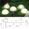 Hage solcellelys - halvklodeformet - 5 LED - vanntett - bakkemontert
