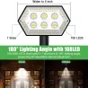 Licht op zonne-energie - landschapsschijnwerpers - 4 verlichtingsmodi - 108 LED - IP65 waterdichtSolar verlichting